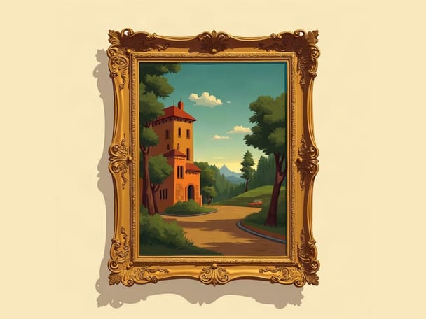 A Renaissance oil painting in an ornate gold frame hanging on a gallery wall