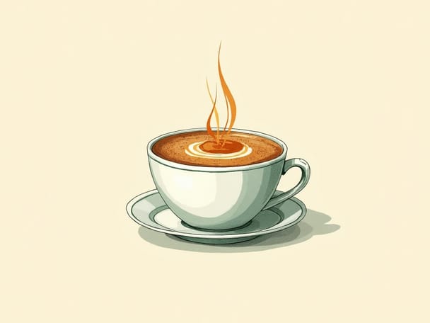 A white ceramic cup of latte topped with cinnamon sugar and a drizzle of maple syrup